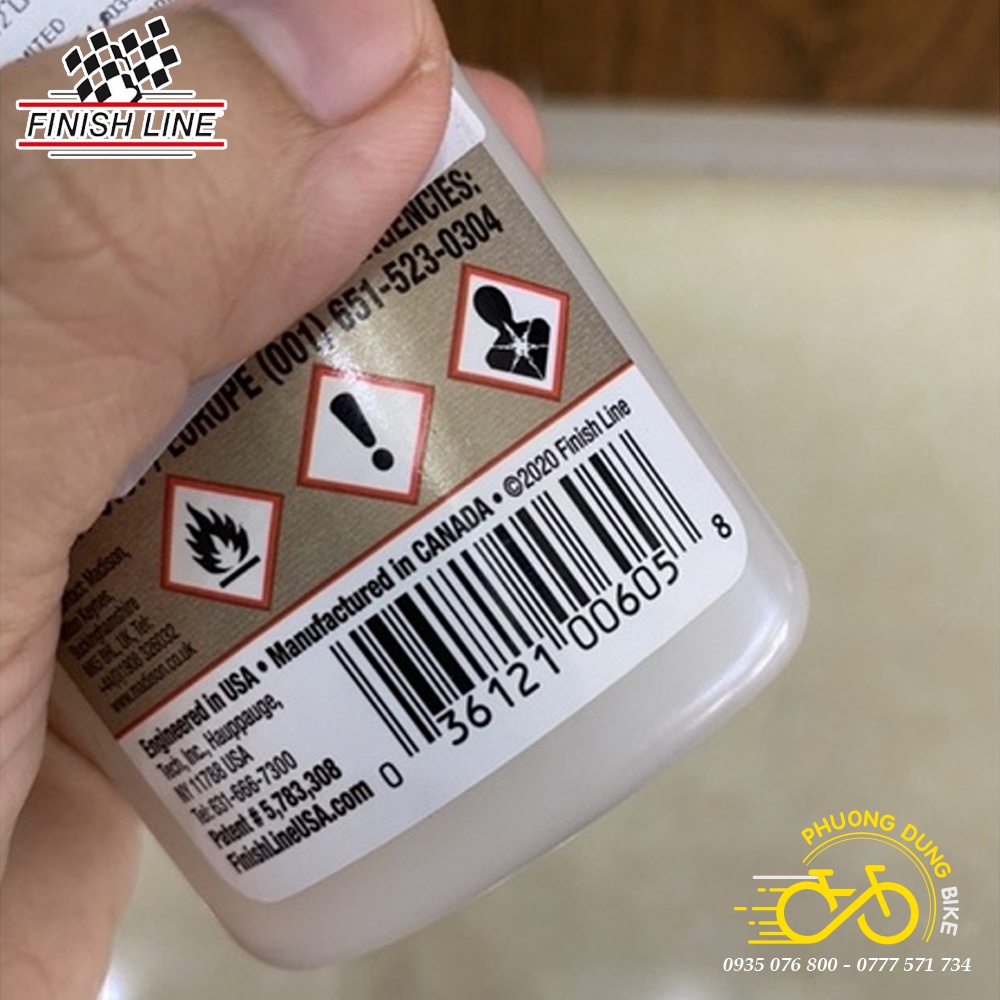 Dầu nhớt tra sên xích xe đạp FINISH LINE 120ml