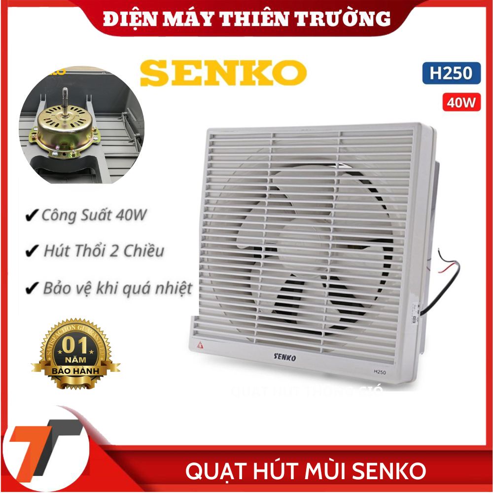 Quạt Hút Tường Thông Gió Senko H100, H150, H200, H250- Hàng chính hãng BH 24 tháng - hút mùi thông gió hiệu quả | BigBuy360 - bigbuy360.vn