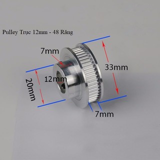Pulley trục 12mm - 48 răng