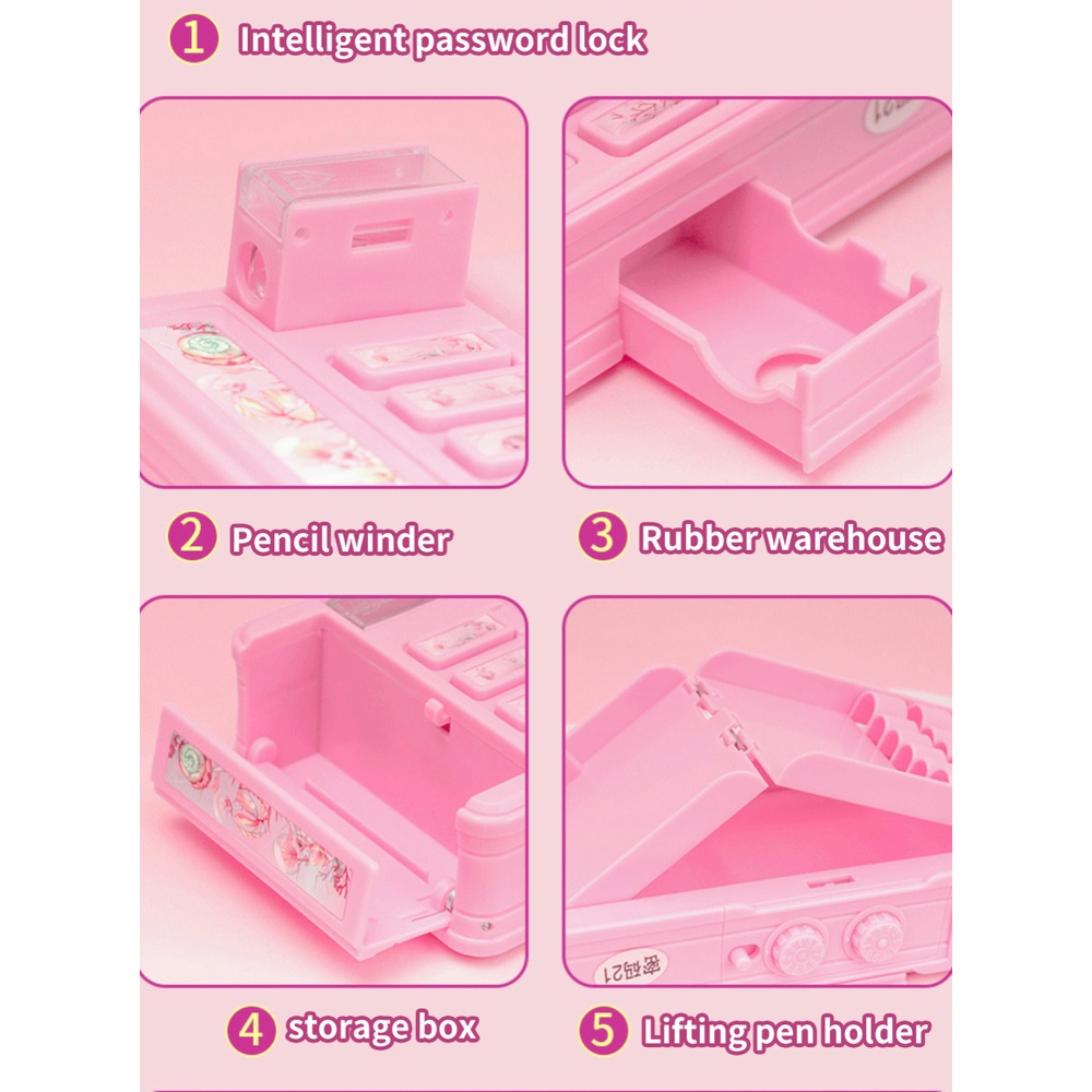 Hộp Bút Chì Đa Năng Cho Trẻ Em Đi Học Có Khóa An Toàn Thông Minh Họa Tiết Kỳ Lân Quà Tặng Cho Bé Gái Royal1.vn