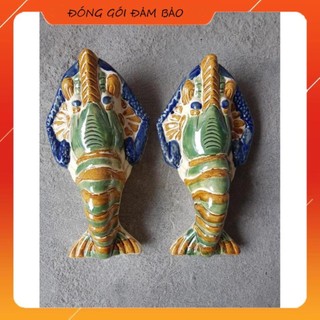 Chậu/bình gốm sứ con tôm treo tường