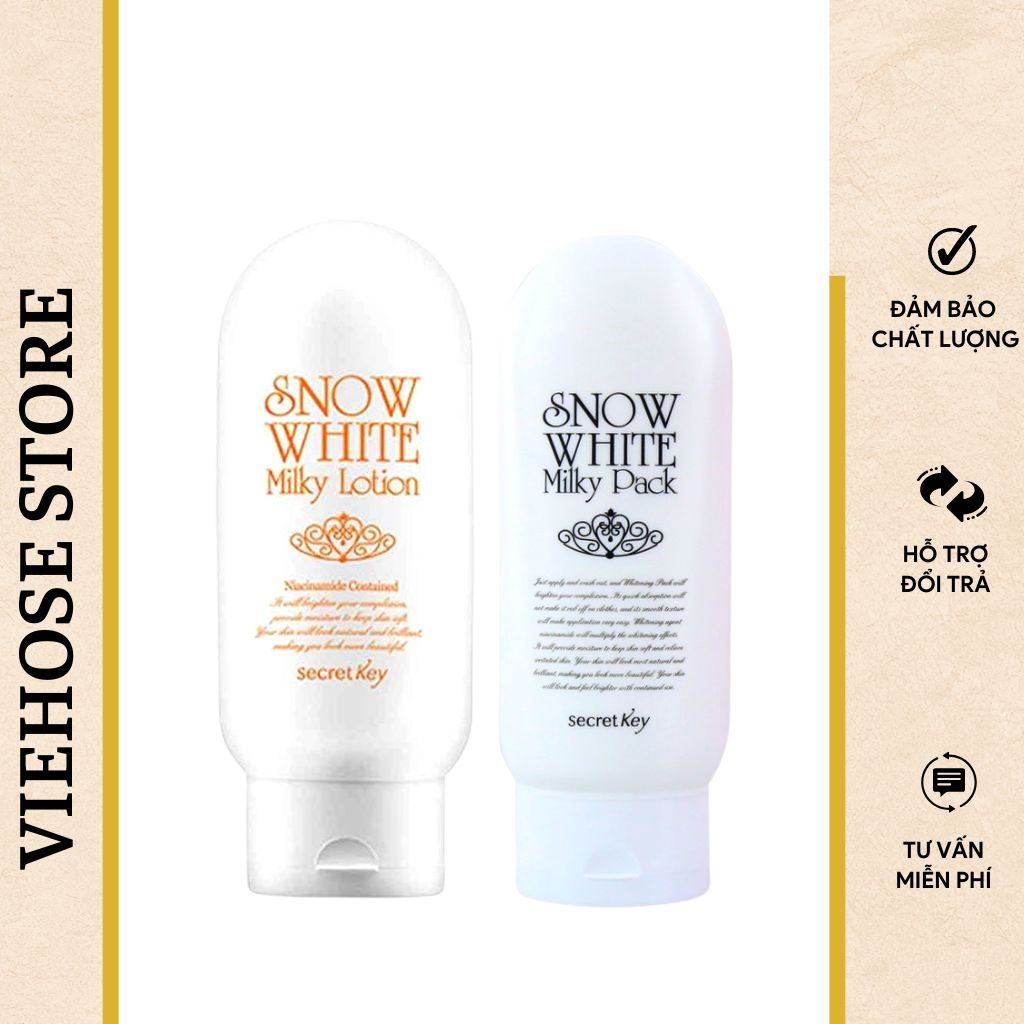 Kem dưỡng Snow White Milky Lotion Secret Key giúp da khỏe mạnh trắng sáng