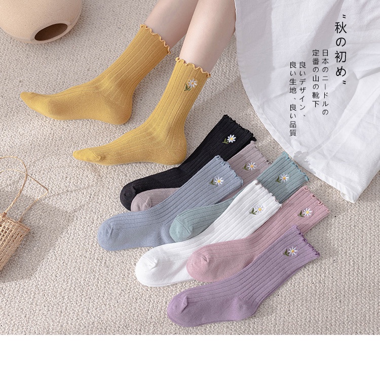 Tất Nữ Cao Cổ KOGANO Vớ Cổ Bèo Nhún Dễ Thương Cho Bạn Gái FAS-001434