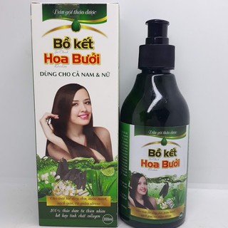 Dầu Gội Thảo Dược Bồ Kết Hoa Bưởi Giúp Sạch Gàu, Đen Tóc , Chống Rụng Tóc, Kích Thích Mọc Tóc Chai 300ml