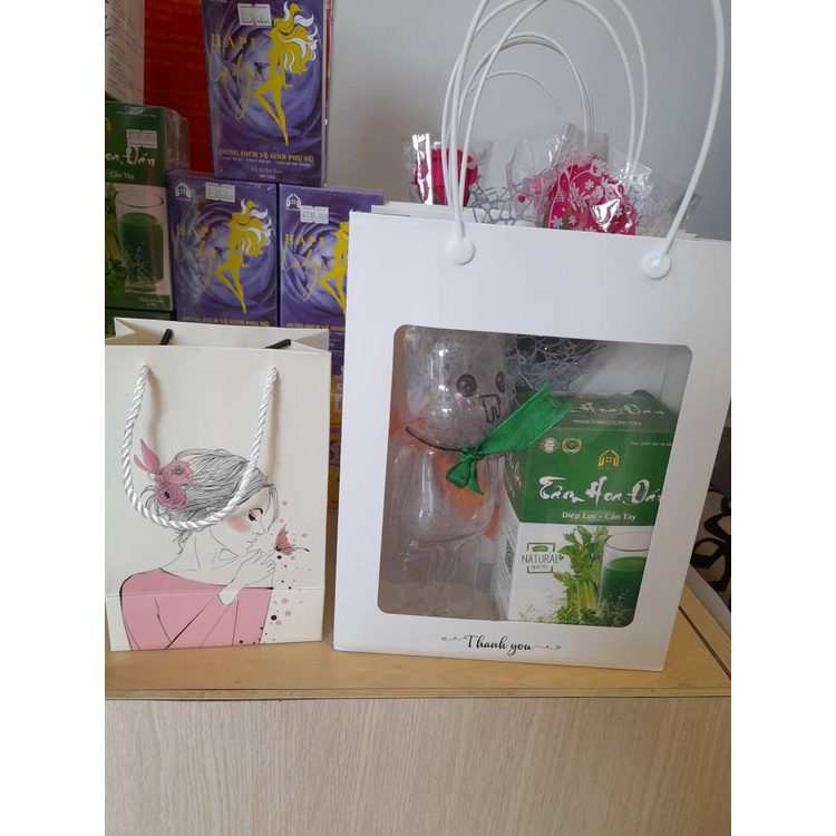 Túi quà tặng, túi xách đựng quà sinh nhật - Hình cô gái