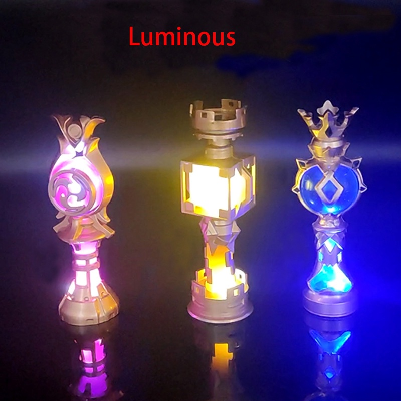 Móc Khóa Hợp Kim Phát Quang Genshin Va Chạm Barbatos Gnosis Plural Gnose