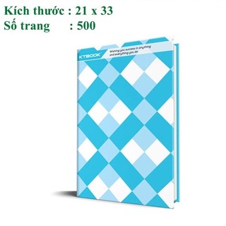 Sổ kế toán bìa cứng khổ lớn ktbook ruột giấy in caro cao cấp size 21 x 33 cm loại 500 trang