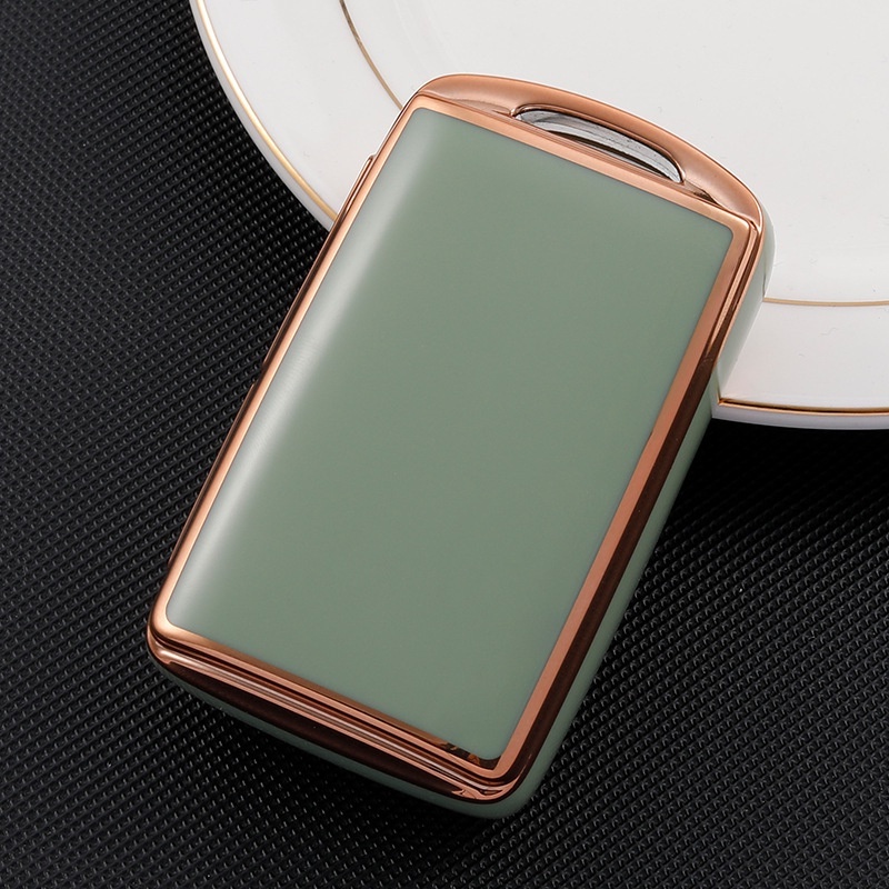 Bao Da, Ốp Bảo vệ, Vỏ Bọc Chìa Khóa Viền Vàng Sang Trọng Phù Hợp Cho Xe Mazda 2,3,6,CX-3,CX-5,CX-8 Sau 2020