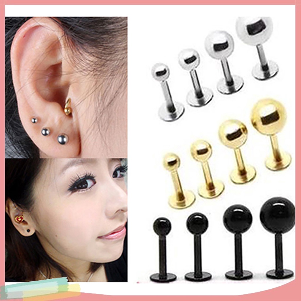 Bông tai xỏ quả cầu thép thời trang độc đáo dành cho nữ