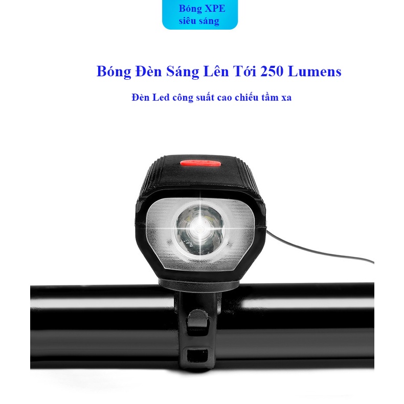 Đèn xe đạp thể thao led chống nước ĐÈN SÁNG CÒI TO xe đạp thể thao