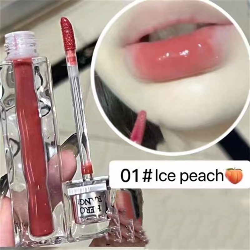 HERORANGE® Son Bóng Lấp Lánh Nuôi Dưỡng Môi Lâu Trôi Trọng Lượng 3.5g lipstick son nội địa trung（05 Đỏ Nâu, 02 Cam Gạch）