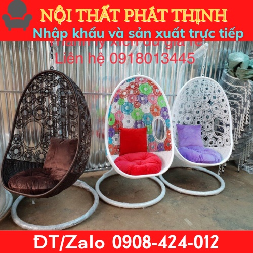 Bộ bàn ghế xích đu sân vườn , ban công giả mây