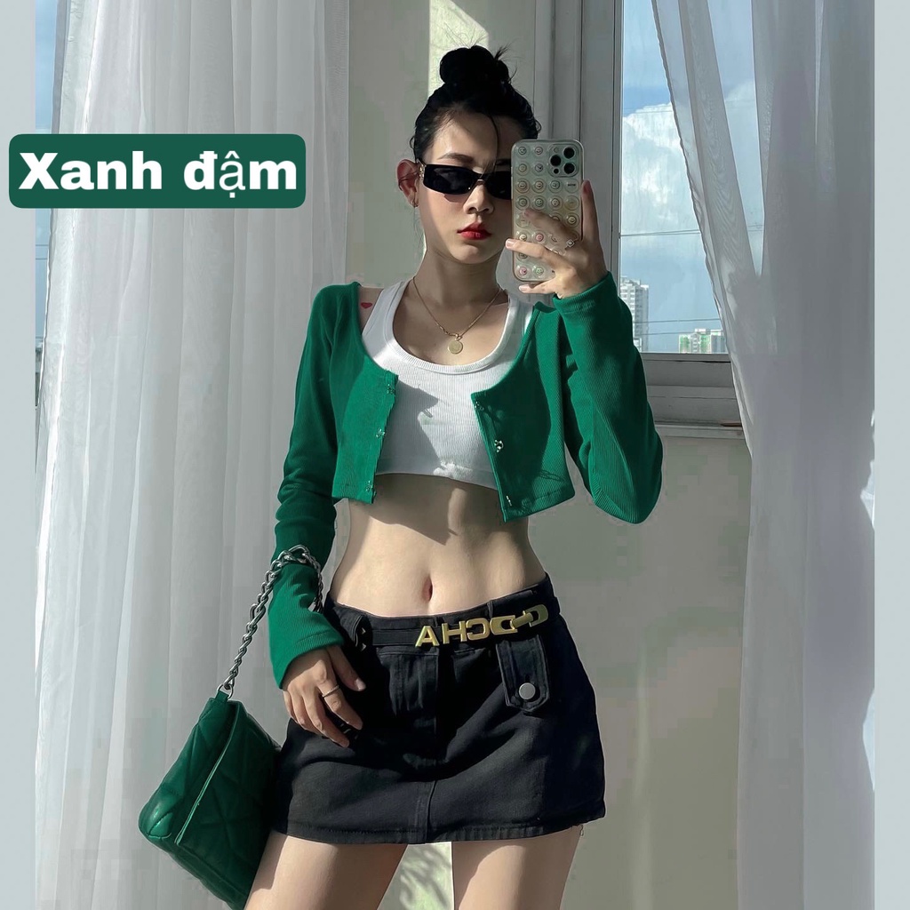 🔥Áo croptop dài tay “SET ON” ——- Tặng kèm áo trong
