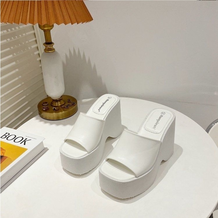 Giày búp bê giày búp bê nữ giày đế cao Giày Sandal Mũi Vuông Đế Dày Tăng Chiều Cao Trọng Lượng Nhẹ Thời Trang Phong Cách Mới