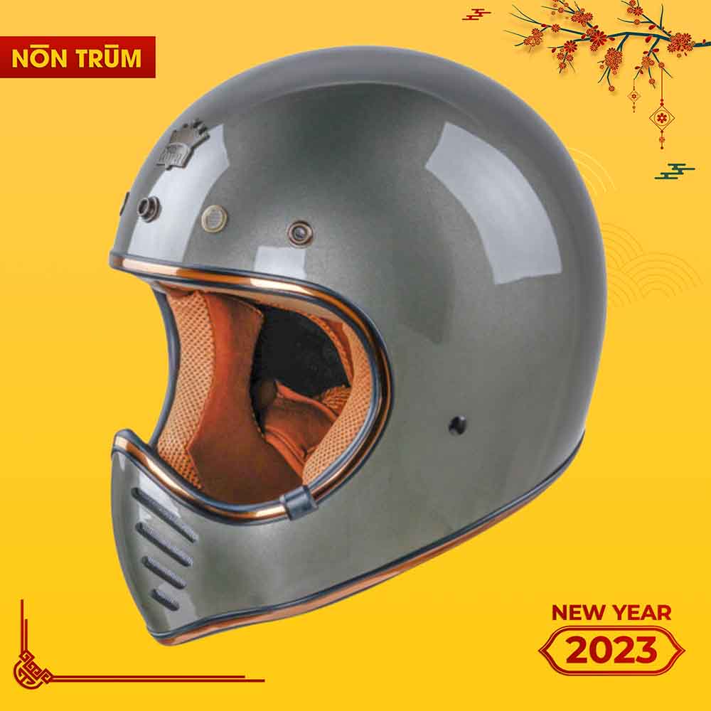 Mũ bảo hiểm fullface classic Royal H1 Ximang bóng được phân phối tại hệ thống Nón Trùm