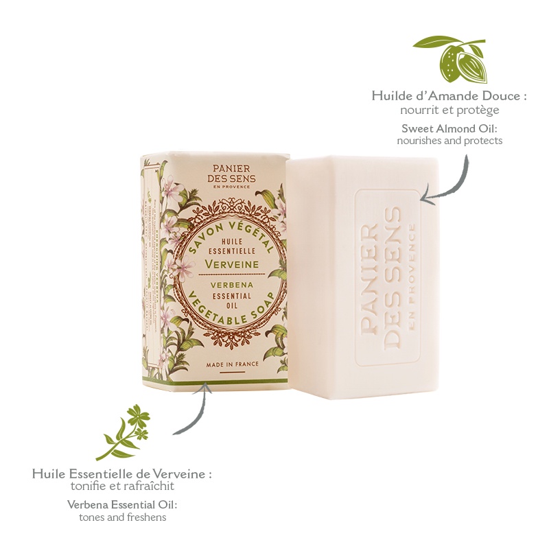Bánh Xà Phòng Hương Cỏ Roi Ngựa ESSENTIALS Vegetable Soap Bar Verbena 150G
