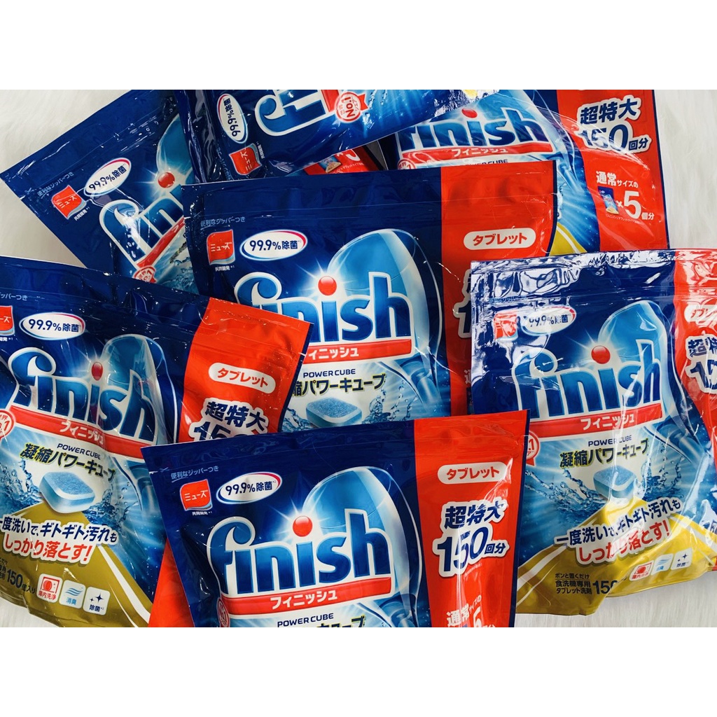 Viên rửa chén bát Finish túi 150 viên Nhật Bản