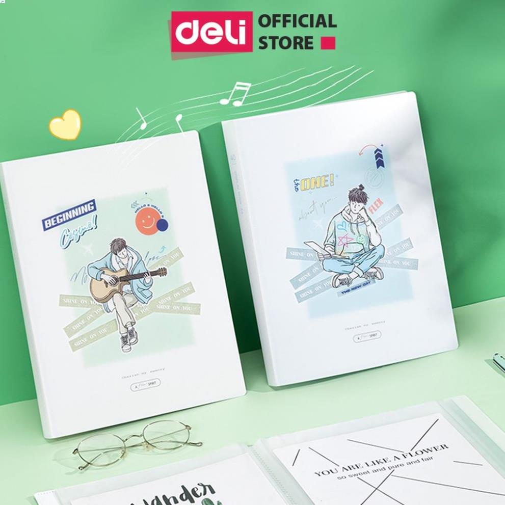 File lá học sinh phiên bản Vương Nguyên YYDL Deli - Khổ A4 40 lá hình chàng trai - 1 chiếc - 72754 .