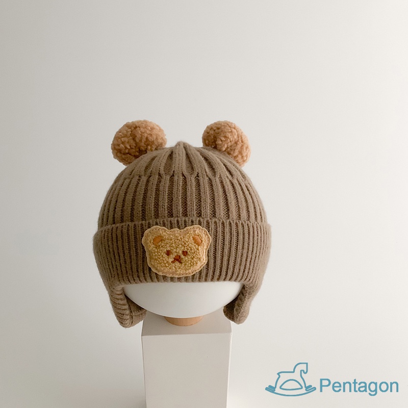 Mũ Len Che Tai Giữ Ấm Chống Gió Thời Trang Thu Đông Dễ Thương Cho Bé