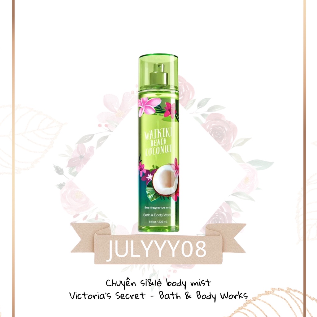 Xịt Thơm Toàn Thân WAIKIKI BEACH COCONUT +jɥȽÿ08+