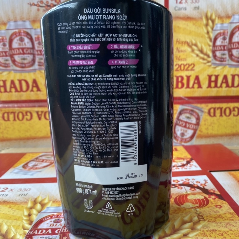 Dầu gội sunsilk đen 900g