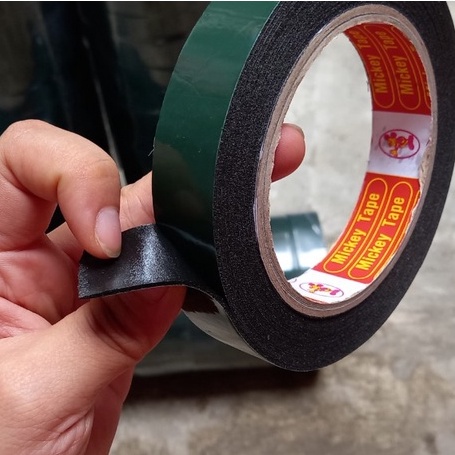 Băng keo xốp 2 mặt siêu dính xanh đen_bảng 2cm_dán tranh ảnh_dán alu_dán mica