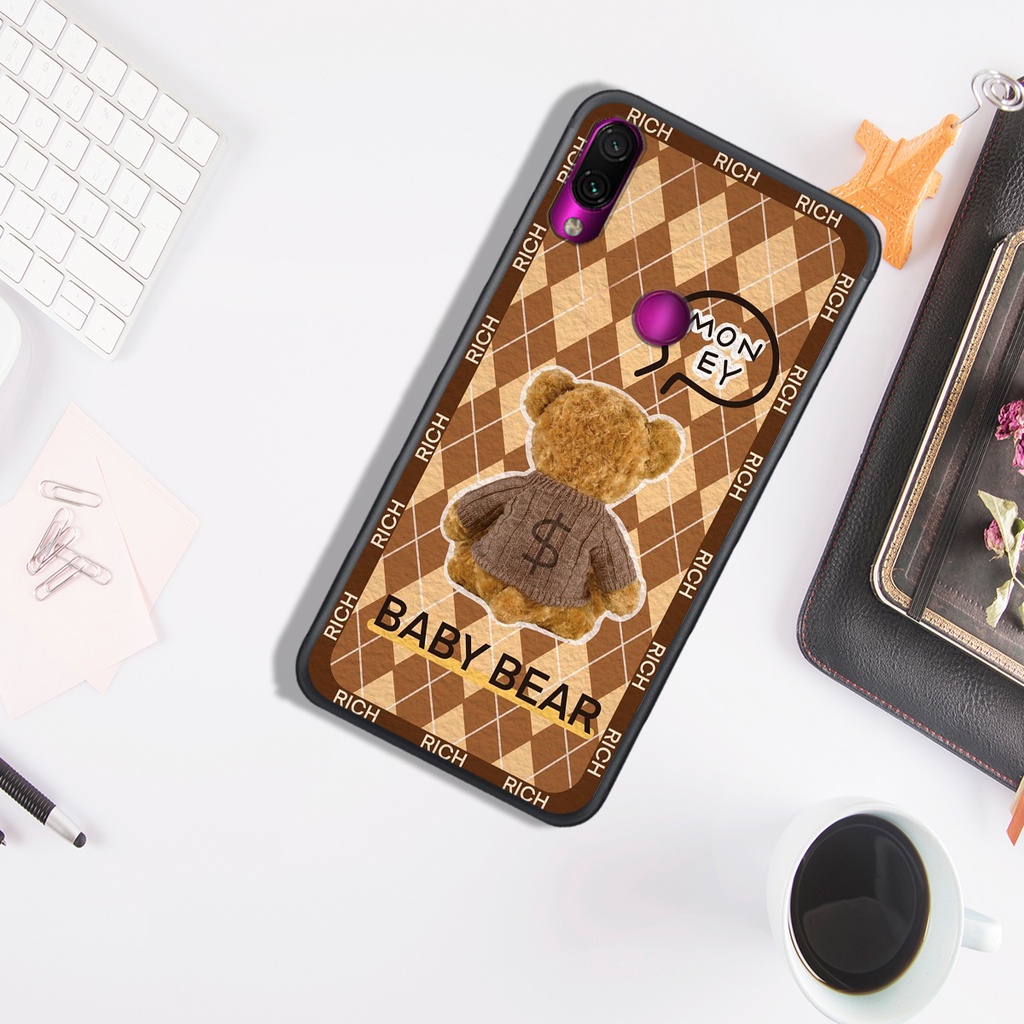 Ốp Lưng XIAOMI REDMI 7 - REDMI NOTE 7 - REDMI NOTE 7 PRO  , In Hình Gấu&amp;Thỏ Siêu Đáng Yêu.