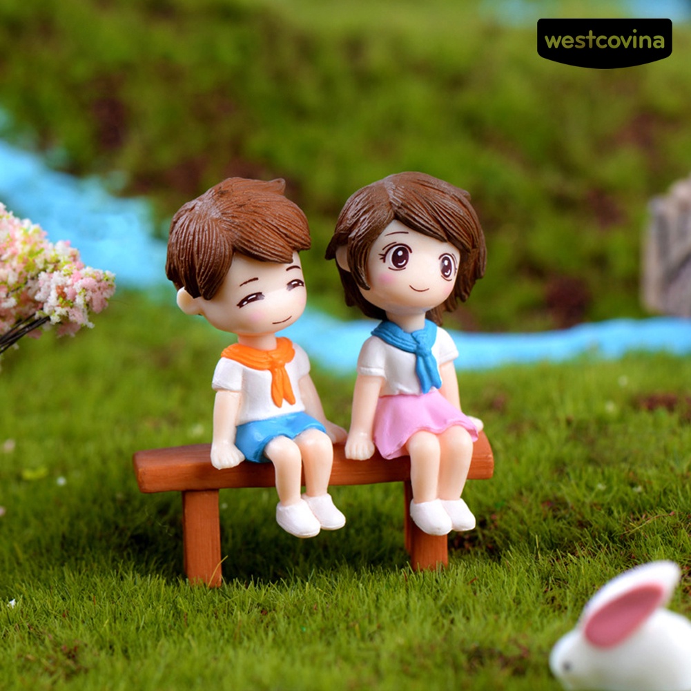 [WEST]⚘Đồ trang trí Băng Ghế Công Viên Bé Trai Bé Gái Mini Trang Trí Tiểu Cảnh DIY