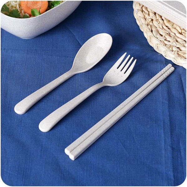 Bộ Muỗng Đũa Nĩa du lịch lúa mạch kèm hộp sang trọng