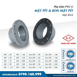 [Sẵn ron đi kèm] Mặt bít, mặt bích nhựa PHI 200,220,250 (nhựa Siêu Thành)