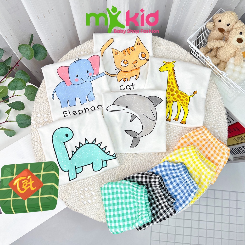 uần áo trẻ em MK KIDS cho bé ctừ 6-18kg💖Bộ cộc tay hoạ tiết sọc cho bé trai bé gái vải thun lạnh cao cấp