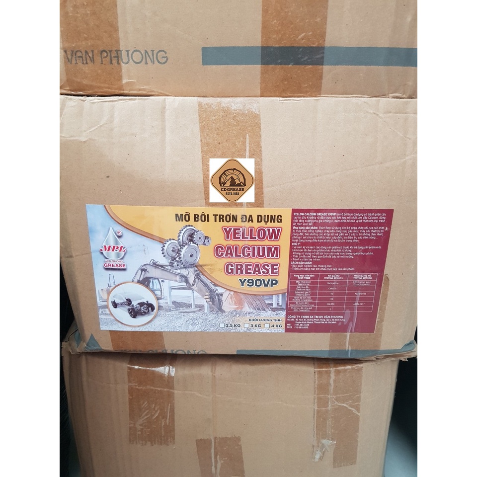 Mỡ bò màu vàng sậm chai con sâu 400g dùng cho cây bơm mỡ