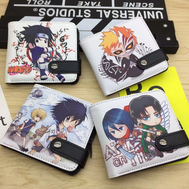 Ví Ngắn Đựng Tiền Xu Họa Tiết Hoạt Hình Anime Độc Đáo Cho Nam