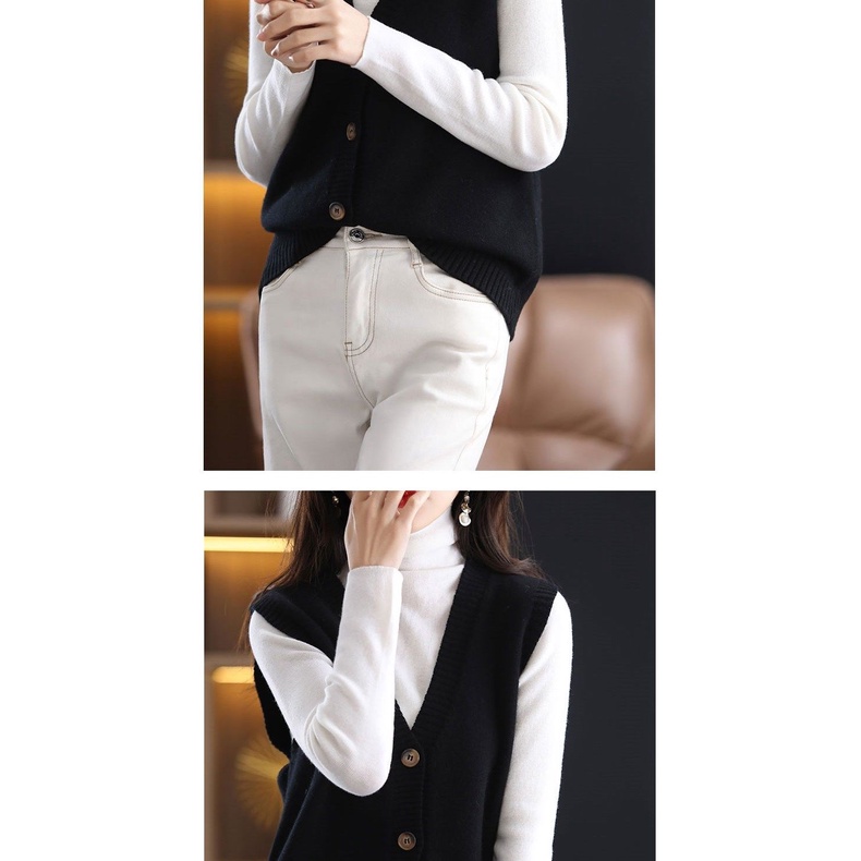 Áo Khoác Cardigan Dệt Kim Không Tay Màu Trơn Thời Trang Mùa Xuân 2022 Hàng Mới Dành Cho Bạn Nữ