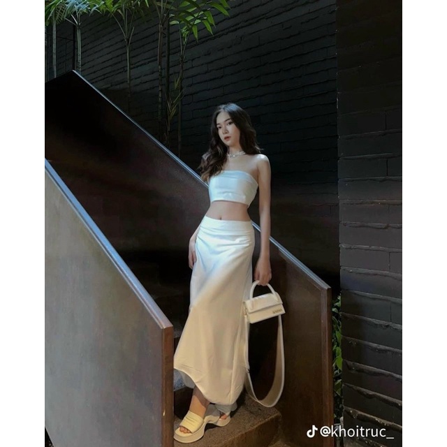 SET ÁO ỐNG ĐEN + CHÂN VÁY MIDI 🖤