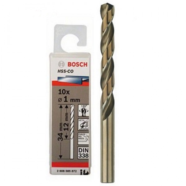 Hộp 10 Mũi khoan sắt và inox HSS-Co Bosch 7.5mm 2608585893