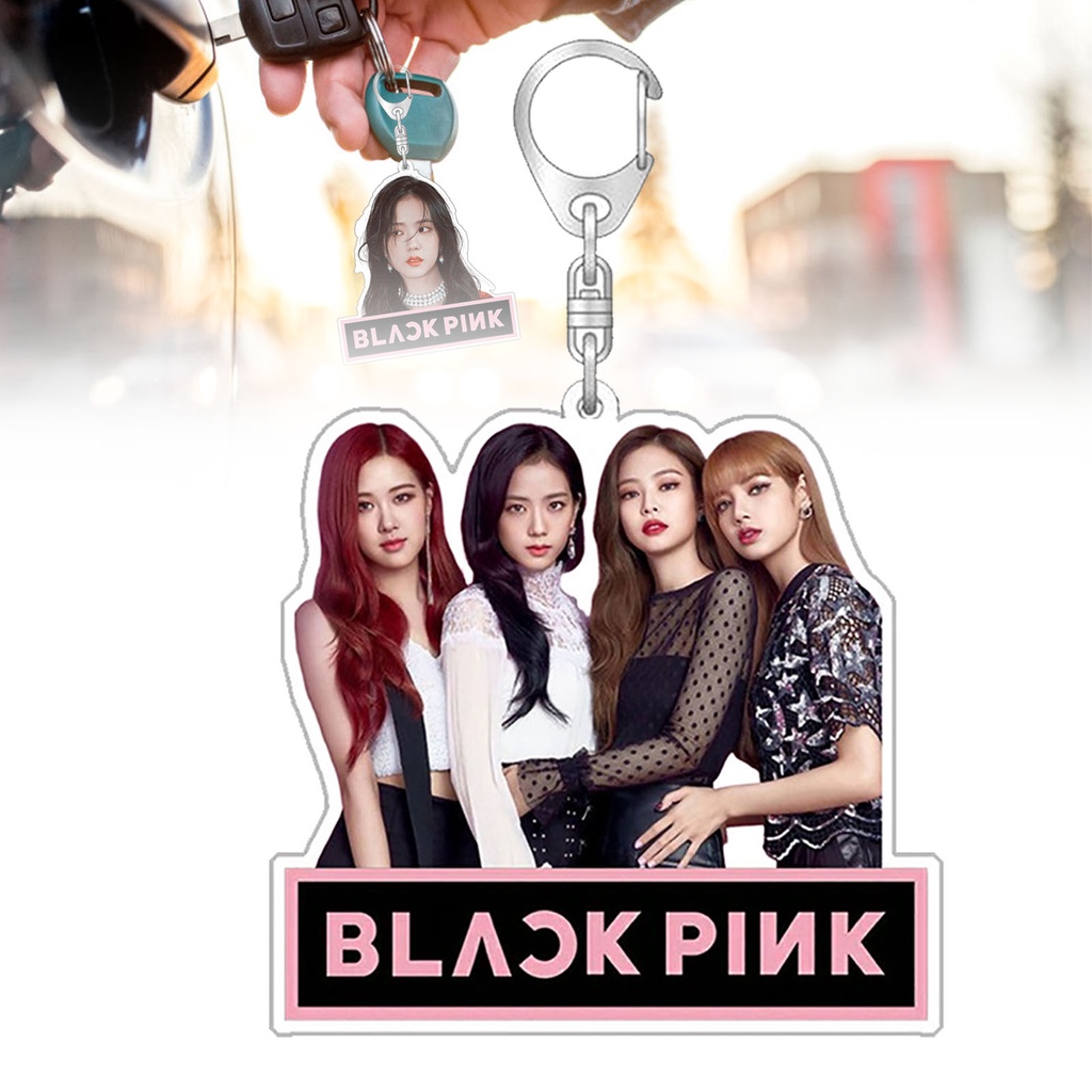 Móc Khóa Hai Mặt In Hình Nhóm Nhạc Blackpink Xinh Xắn