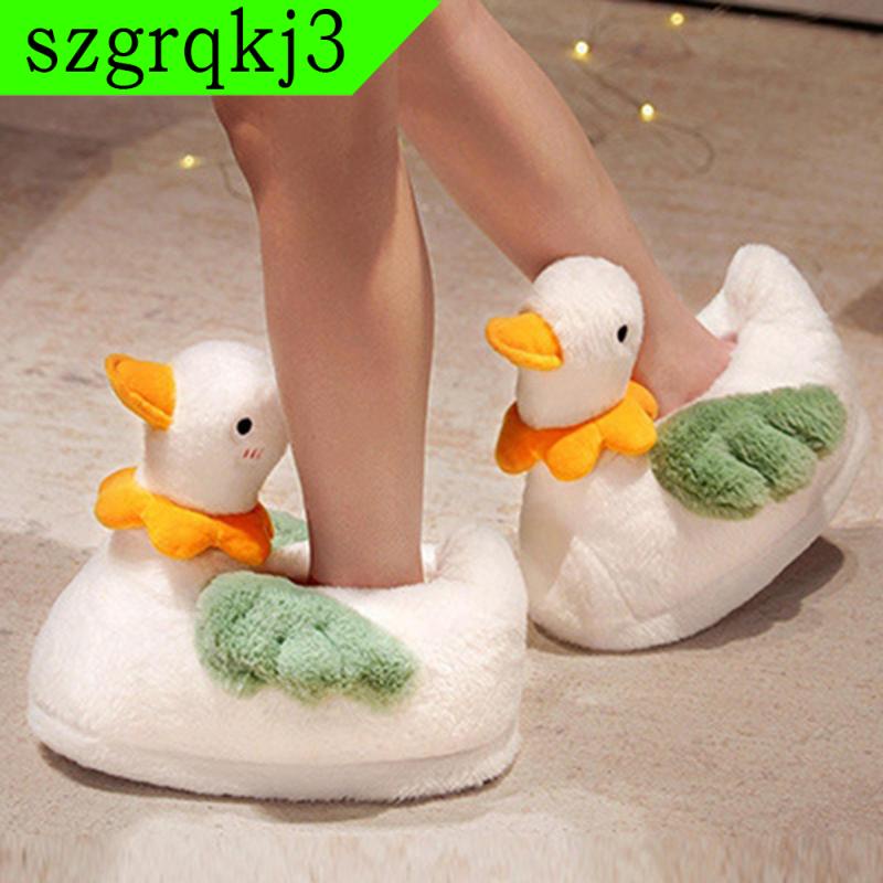 Dép Bông Đi Trong Nhà Mềm Mại Hình Vịt Con