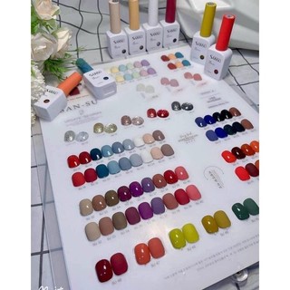Set Sơn Gel Sansu 52 màu chính hãng làm nails - Tặng kèm 1 cặp basetop và bảng màu
