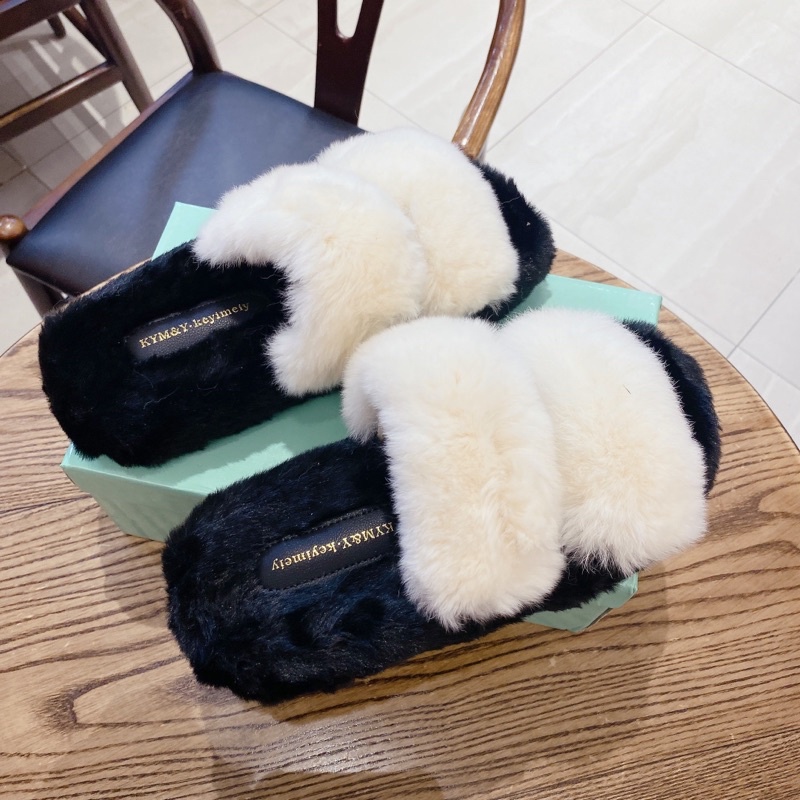 Dép lông hai quai ngang trắng đế đen cao 5 phân hàng quảngg châuu full hộp