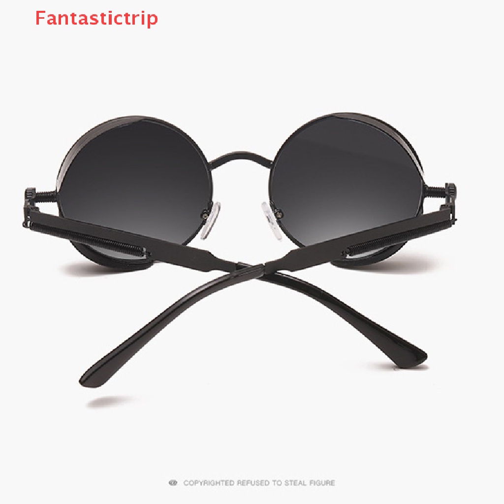 Kính Mát Gọng Kim Loại Tròn Phong Cách Gothic Cổ Điển Chất Lượng Cao Mới