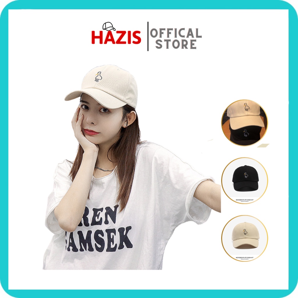 Mũ lưỡi trai nón kêt thêu hình con vịt ,phong cách hàn quốc phù hợp cho nam và nữ unisex - Hazis Store