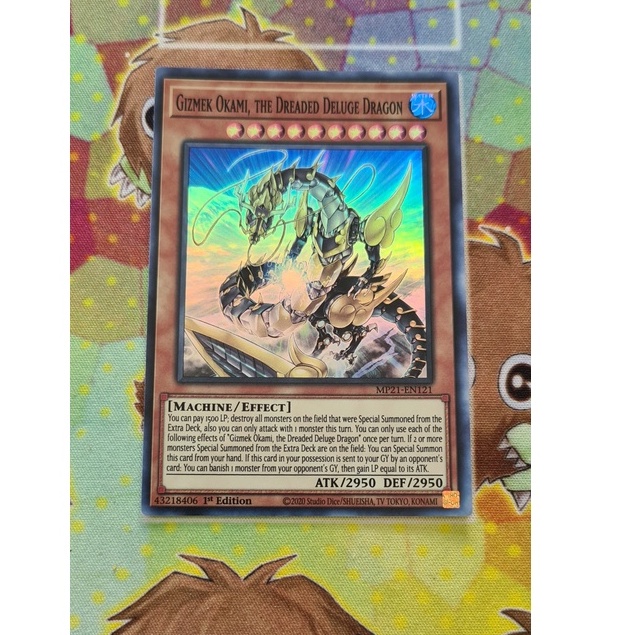 Thẻ Bài Mint90 Yugioh Monster Gizmek Okami, the Dreaded Deluge Dragon
