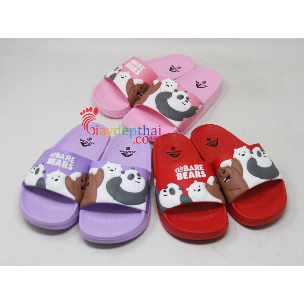 Dép cho bé gái quai ngang gấu Bears Thái Lan Adda 32B61
