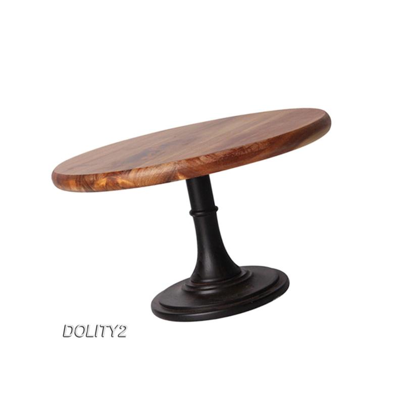 Giá Đỡ Trưng Bày Bánh Kem / Bánh Ngọt / Món Tráng Miệng Hình Tròn Bằng Gỗ Mộc Mạc Thủ Công