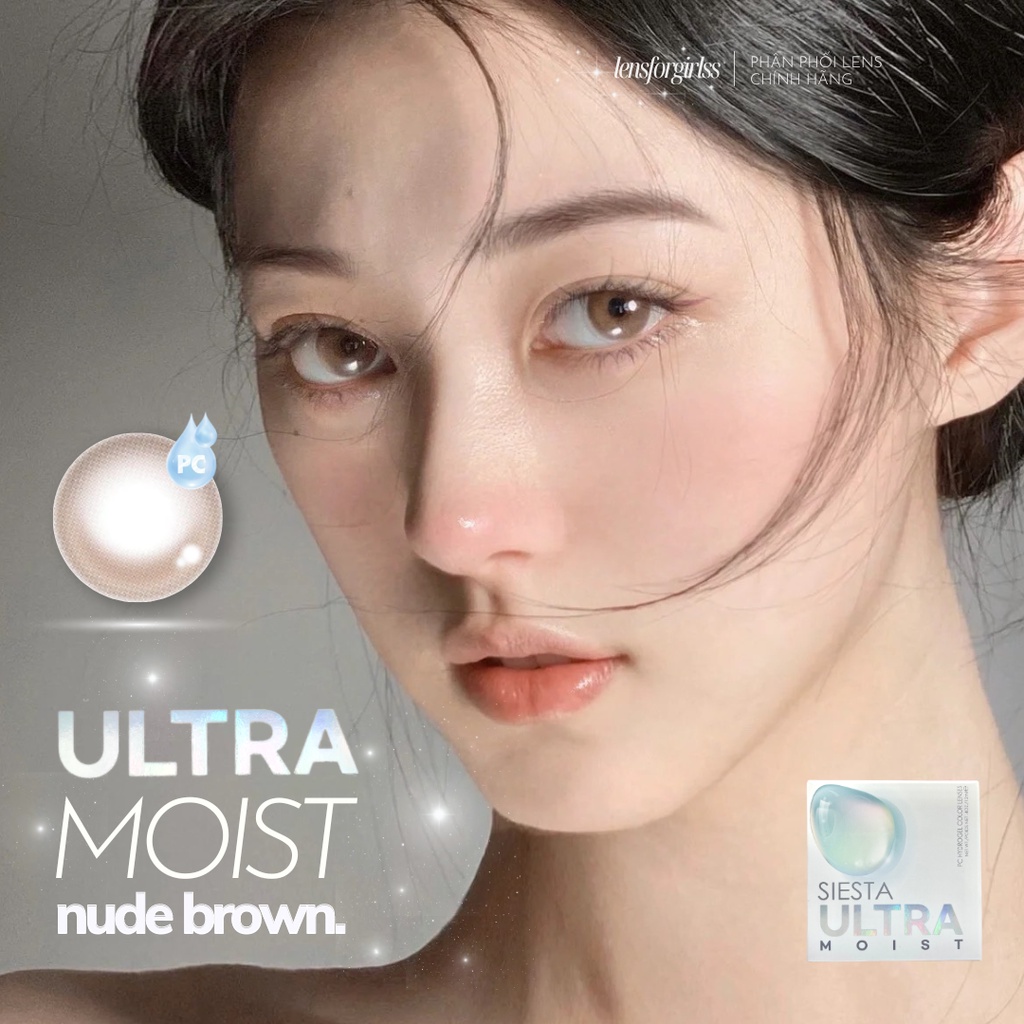 Kính Áp Tròng nâu sữa ULTRA MOIST NUDE BROWN dành cho mắt nhạy cảm chính
