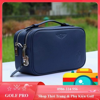 Túi golf nam cầm tay Maldini da bò nhập khẩu Italia có khóa đựng phụ kiện CT011