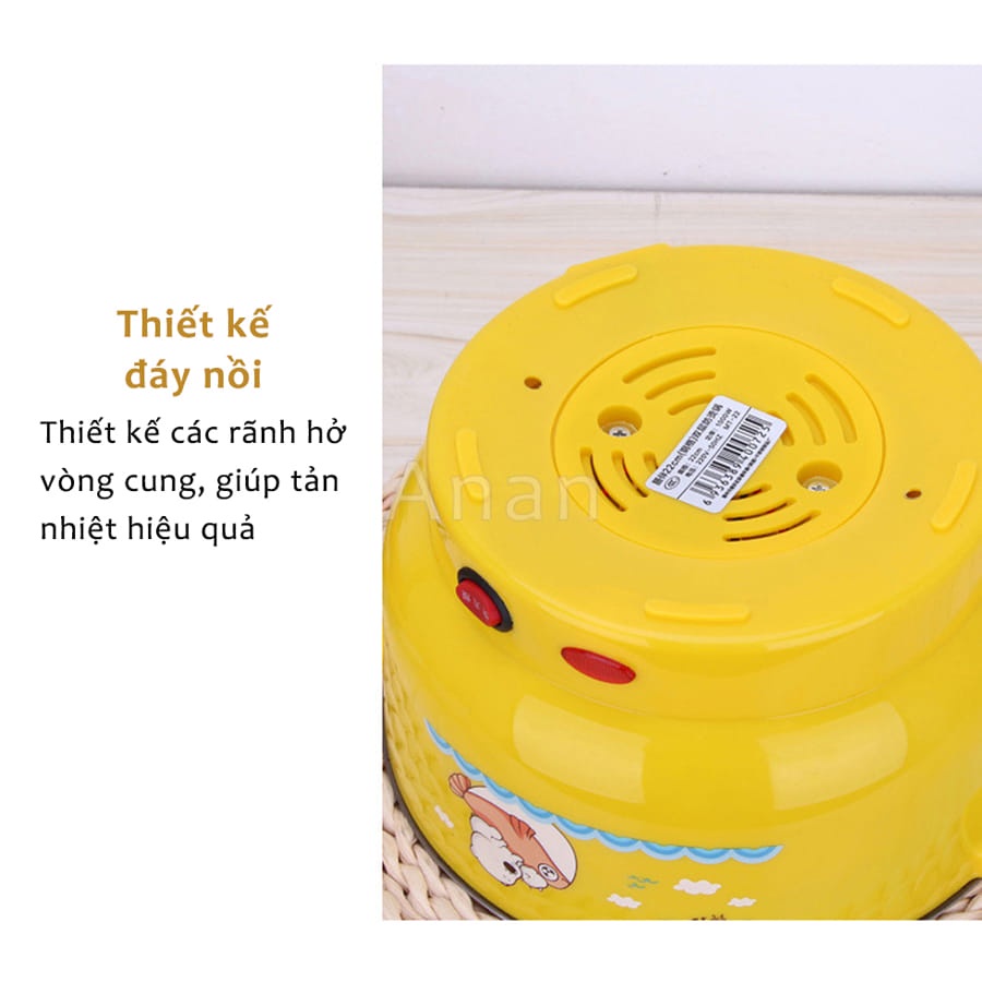 Nồi Lẩu Điện Ruột Inox Vung Kính 26Cm, Bếp Lẩu Điện Đa Năng Dành Cho Cả Gia Đình Công Suất 1000W