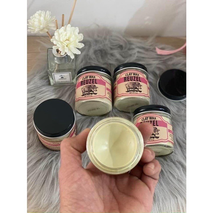 Sáp vuốt Tóc Nam THủy Tinh Lợn Hồng Mới Nhất Reuzel Clay Wax