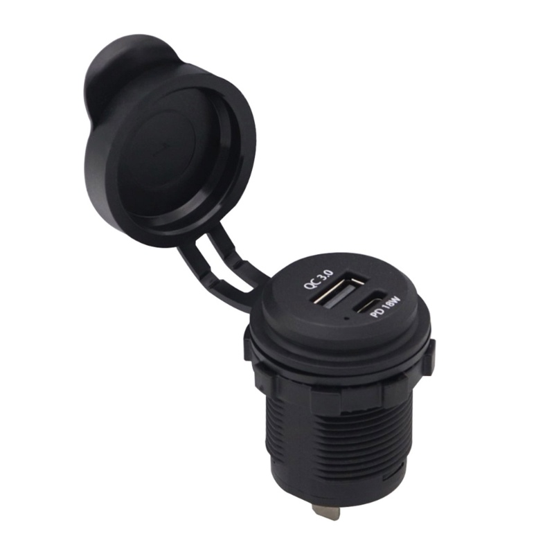 Tẩu Sạc Nhanh USB C 18W PD10W &amp; QC3.0 Chống Nước Cho Xe Hơi